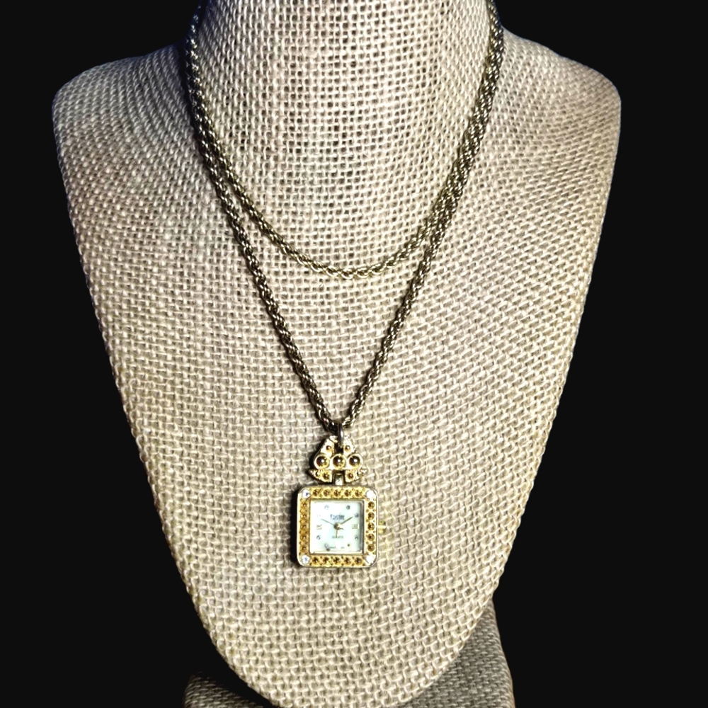 Vintage Kristine Pendant Watch Necklace